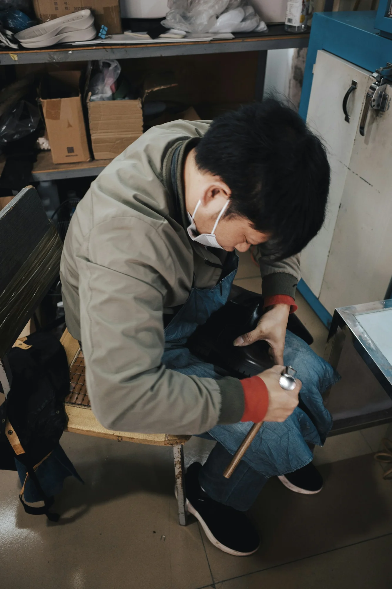 Factory workshop interior in Dongguan, Guangdong, China